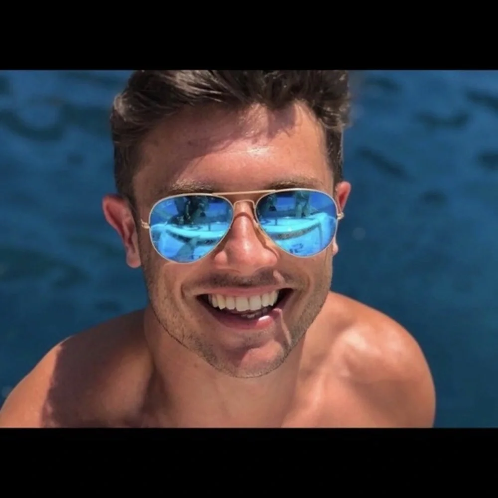 Ray-Ban | Accessories | Like New Ray Ban Aviator Blue Mirror  display picture 1